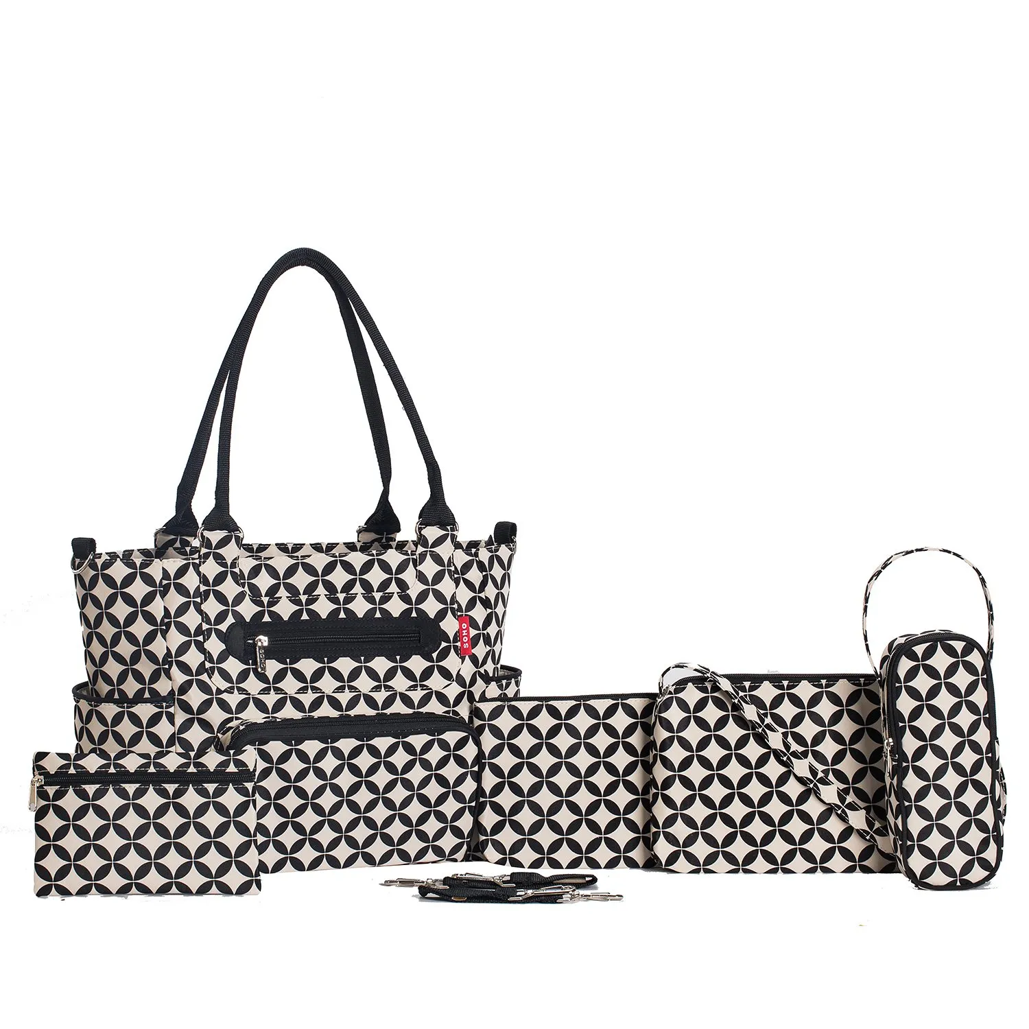 SoHo Grand Central Station Diaper Bag 7Pc, Stars