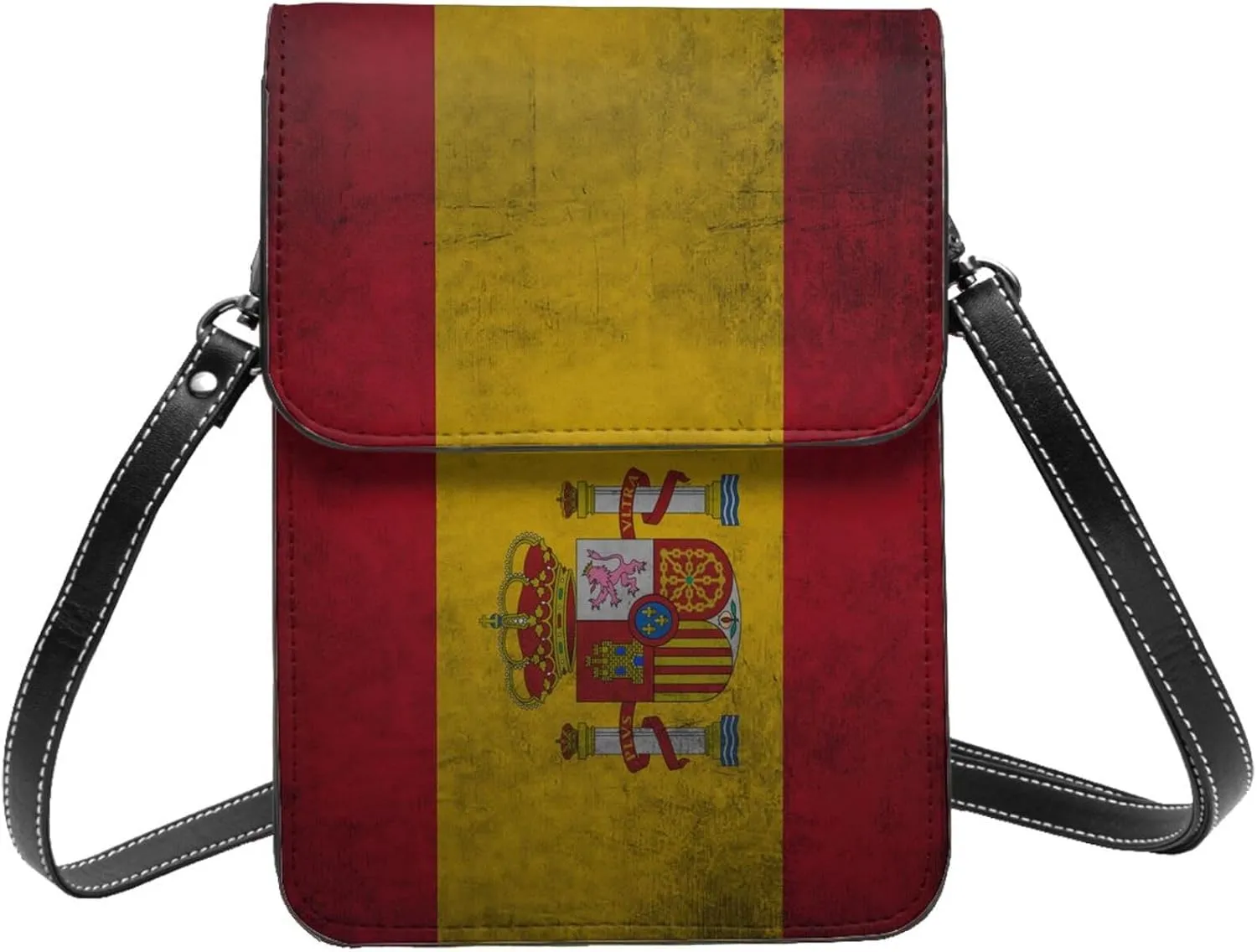 Spain Spanish vintage Flag Small Crossbody Bag Is A Shoulder Bag Designed For Women And Girls Cell Phone Crossbody Wallet Purses With Card Slots Adjustable Strap