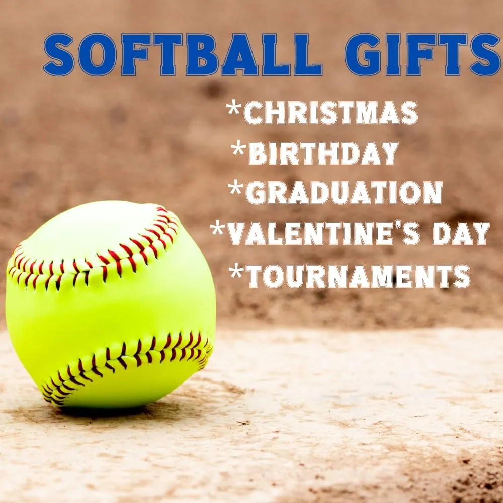 Sportybella Softball Gifts for Players, Waterproof Makeup and Sports Toiletry Bag with Softball Theme, Travel Organizer for Women, Teens, Girls, and Teams