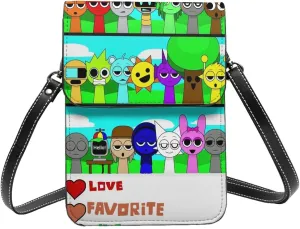Sprunki Cell Phone Purse Crossbody Bag for Outdoor Travel Sports Camping Hiking Shoulder Bags