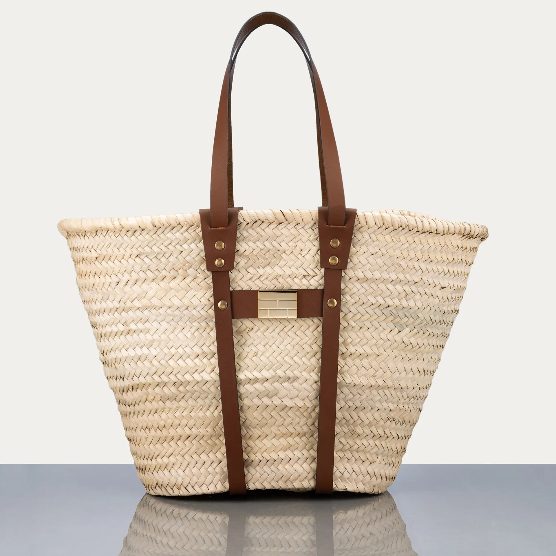 Straw Tote in Natural