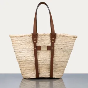 Straw Tote in Natural