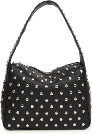 Studded Handbag All Over for Women Rock Punk Y2k Shoulder Underarm 90s Vintage Vegan Leather