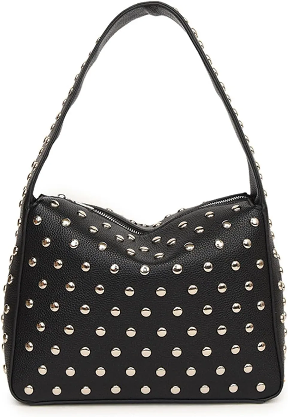 Studded Handbag All Over for Women Rock Punk Y2k Shoulder Underarm 90s Vintage Vegan Leather