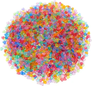 Sturdy Acrylic Hearts Shape Beads 500g Bag Wedding Table Hearts Decoration Iridescent Vase Fillers for Decor Party Atmosphere