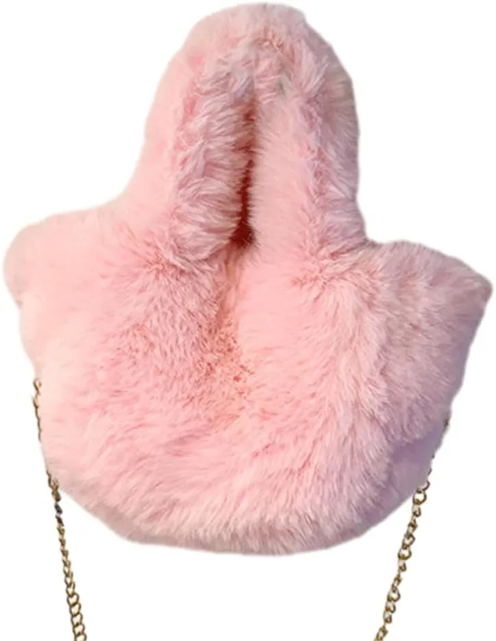 Stylish Plush Handbag for Women Trendy Crossbody Bag Soft and Comfortable Shoulder Bags