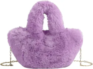 Stylish Plush Handbag for Women Trendy Crossbody Bag Soft and Comfortable Shoulder Bags