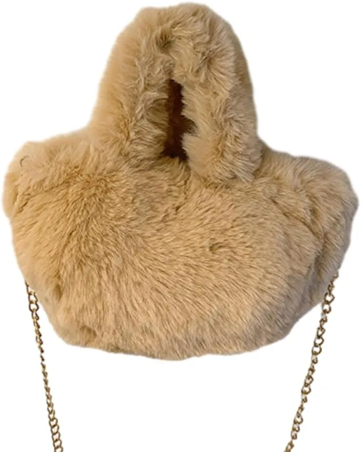Stylish Plush Handbag for Women Trendy Crossbody Bag Soft and Comfortable Shoulder Bags