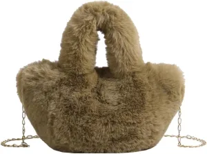 Stylish Plush Handbag for Women Trendy Crossbody Bag Soft and Comfortable Shoulder Bags