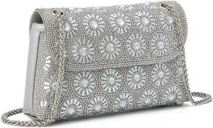 SUKUTU Women Glitter Rhinestone Evening Bag Sparkly Bridal Wedding Party Clutch Purse Clasp Handbag