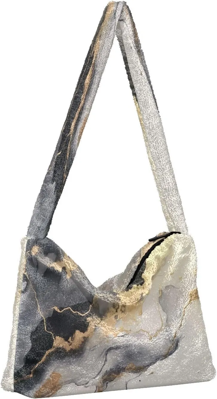 Sunflowers are Orange Plush Underarm Bag, Shoulder Purse with Zipper, Medium Shoulder Bag for Women