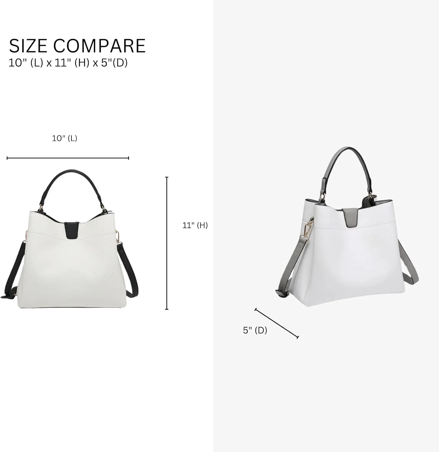 Tati Vegan Leather Handbags and Purses for Women Ladies Top Handle Satchel Hobo Crossbody Shoulder Tote Bag