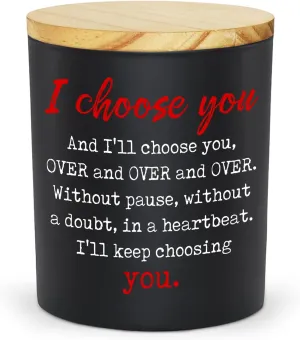 TEEZWONDER Anniversary Wedding Gifts for Him Her - Long Lasting Vanilla Lavender Candle 10 Oz - Romantic Candle Gifts for Men Women Couple Boyfriend Girlfriend Husband Wife