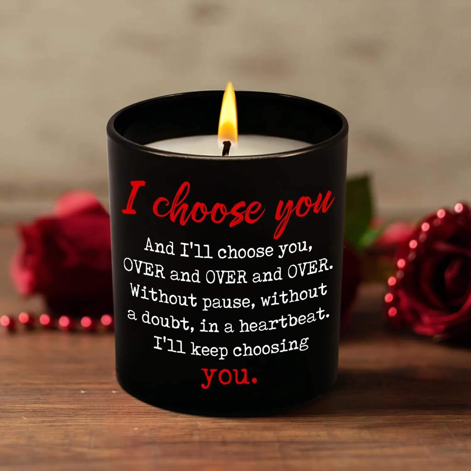 TEEZWONDER Anniversary Wedding Gifts for Him Her - Long Lasting Vanilla Lavender Candle 10 Oz - Romantic Candle Gifts for Men Women Couple Boyfriend Girlfriend Husband Wife