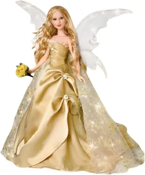 The Ashton-Drake Galleries Innocence Enchanted Fantasy Bride Vinyl Doll Elegantly Sculpted Quality Vinyl with Fairy Wings & Beautiful Eyes Fairy Doll by Nene Thomas 16-inches