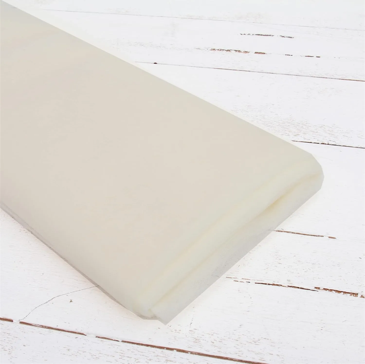 Threadart Premium Soft Tulle Bolt - 54" by 20 Yards (60 ft) Fabric - For Wedding, Parties, Costumes, and Decoration - Ivory