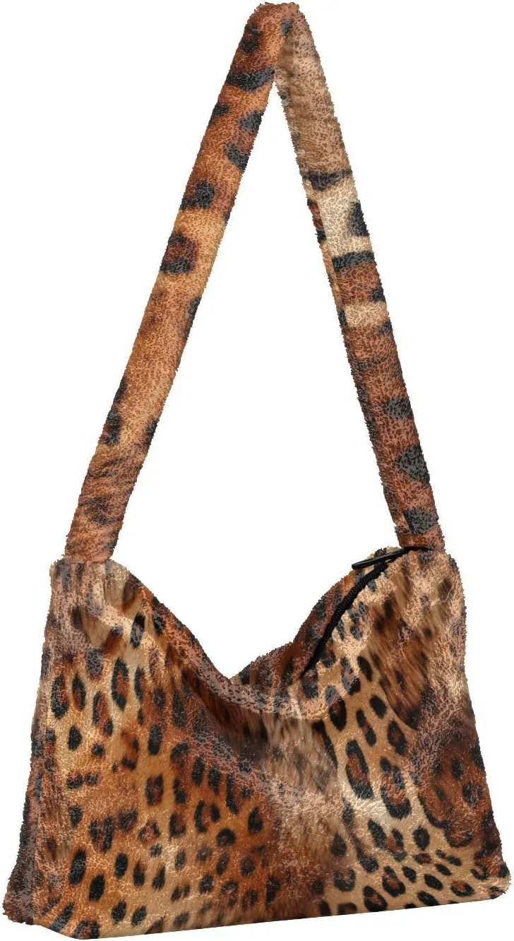 Tig and Reflection Women Plush Shoulder Bag, Womens Shoulder Tote Bag, Handbags for Women Shoulder Bag