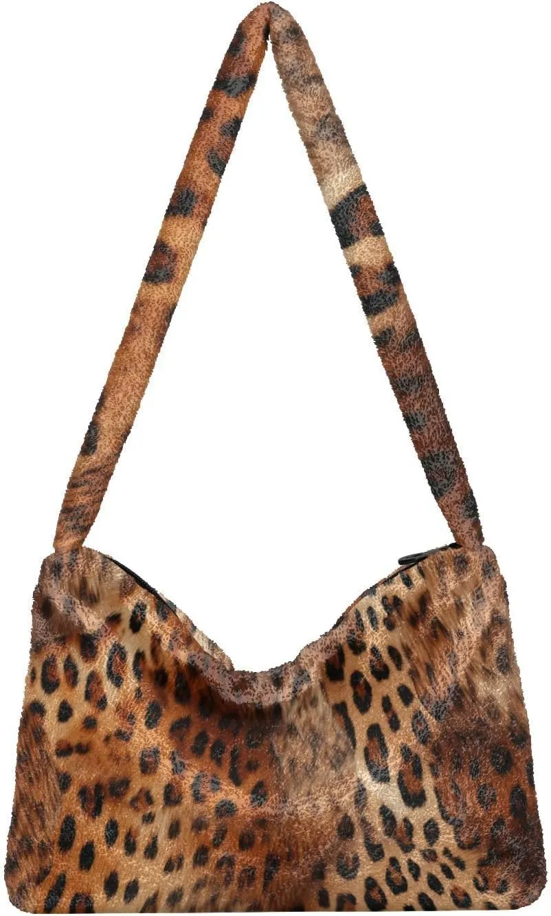 Tig and Reflection Women Plush Shoulder Bag, Womens Shoulder Tote Bag, Handbags for Women Shoulder Bag