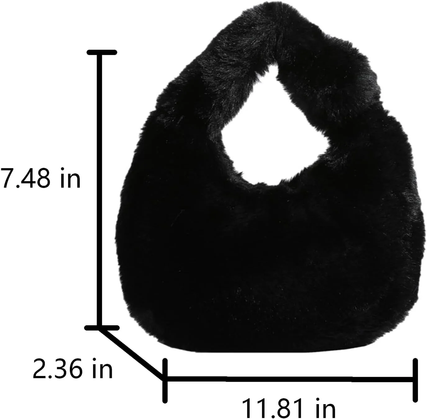 Tote Fluffy Bag Faux Fur Purses for Women Plush Handbag Cute Purse For Autumn And Winter