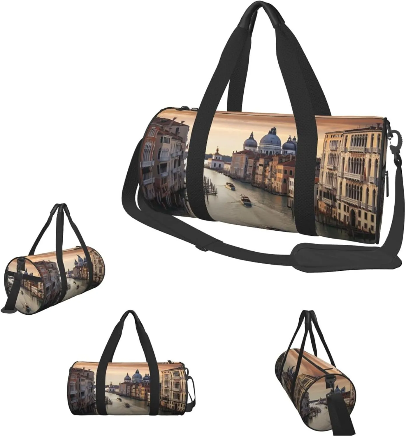 Travel Duffle Bag Weekender Bags For Men Women With Shoe Compartment Large Capacity Weekender Overnight Bag Grand Canal Carry On Tote Bags Sport Gym Bag For Travel Yoga
