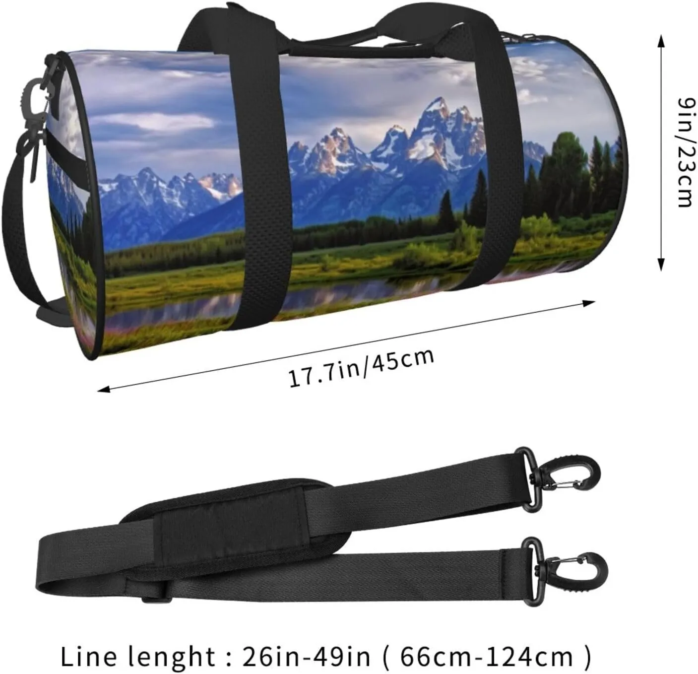 Travel Duffle Bag Weekender Bags For Men Women With Shoe Compartment Large Capacity Weekender Overnight Bag Grand Teton National Park Carry On Tote Bags Sport Gym Bag For Travel Yoga