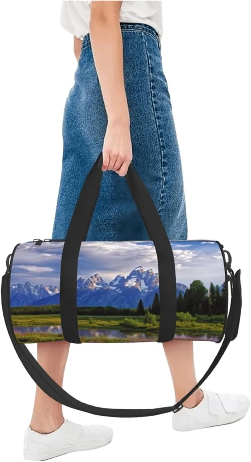 Travel Duffle Bag Weekender Bags For Men Women With Shoe Compartment Large Capacity Weekender Overnight Bag Grand Teton National Park Carry On Tote Bags Sport Gym Bag For Travel Yoga