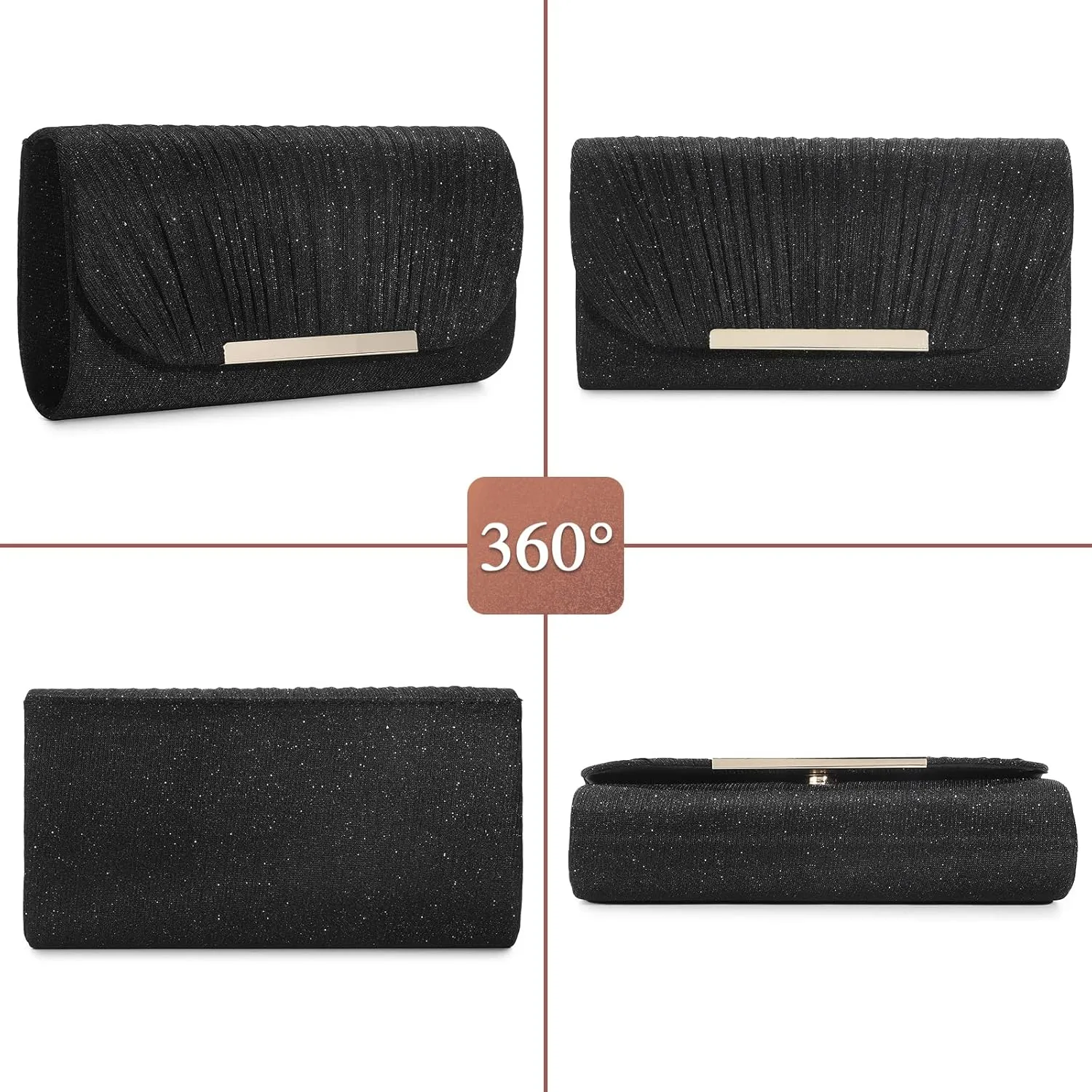 UBAYMAX Evening Bag Clutch Purses for Women Lady Girl Handbags Crossbody Bag Wedding Bag for Prom Party Wedding Engagement