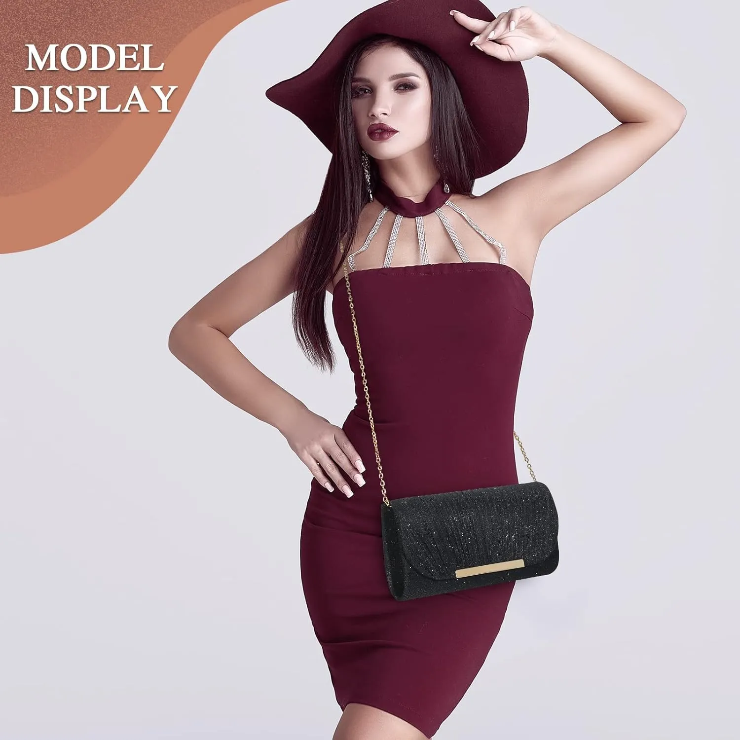UBAYMAX Evening Bag Clutch Purses for Women Lady Girl Handbags Crossbody Bag Wedding Bag for Prom Party Wedding Engagement