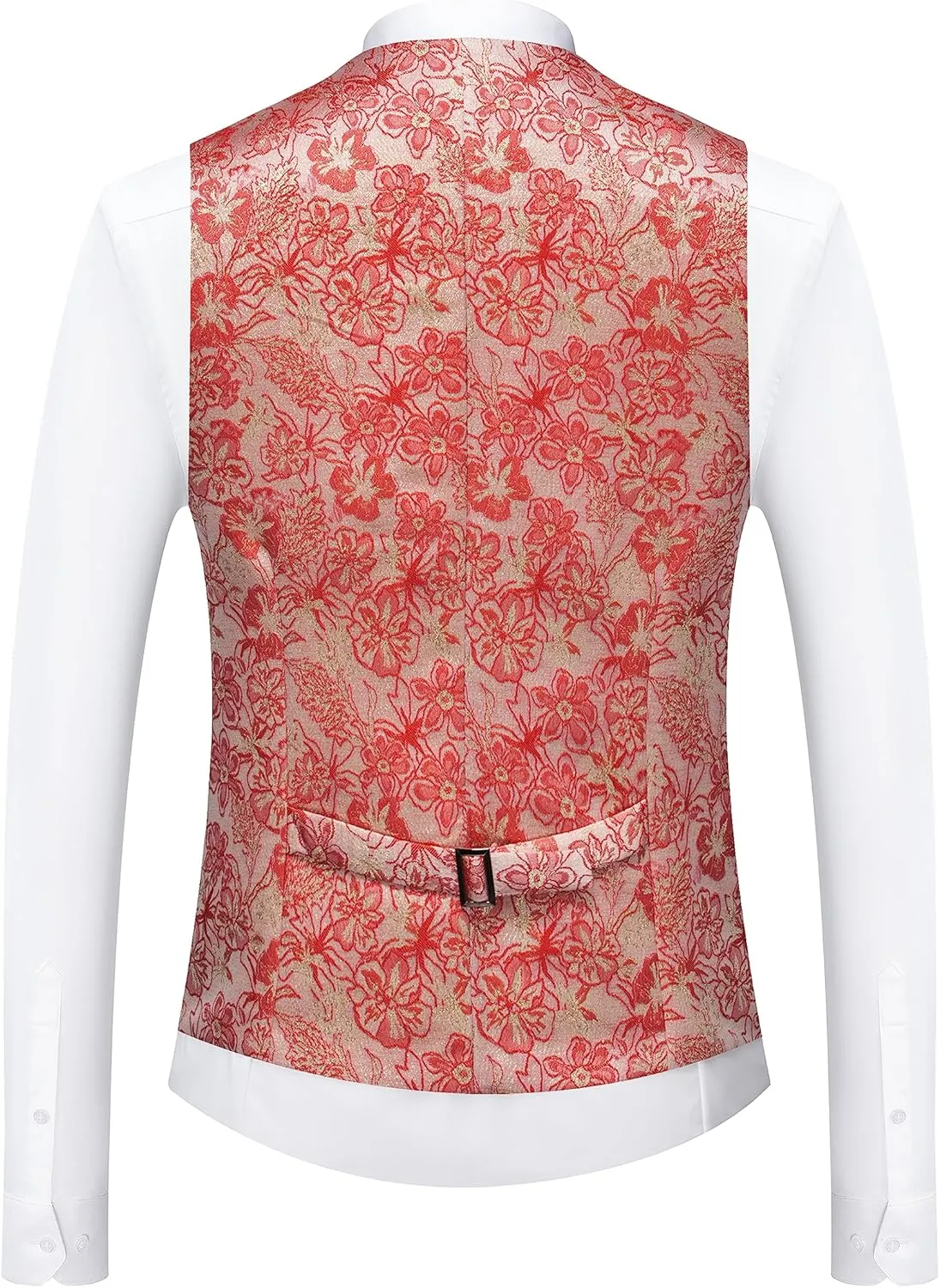 UNINUKOO Mens Slim Fit Suit 3 Piece 1 Button Paisley Prom Floral Wedding Tuxedo for Men