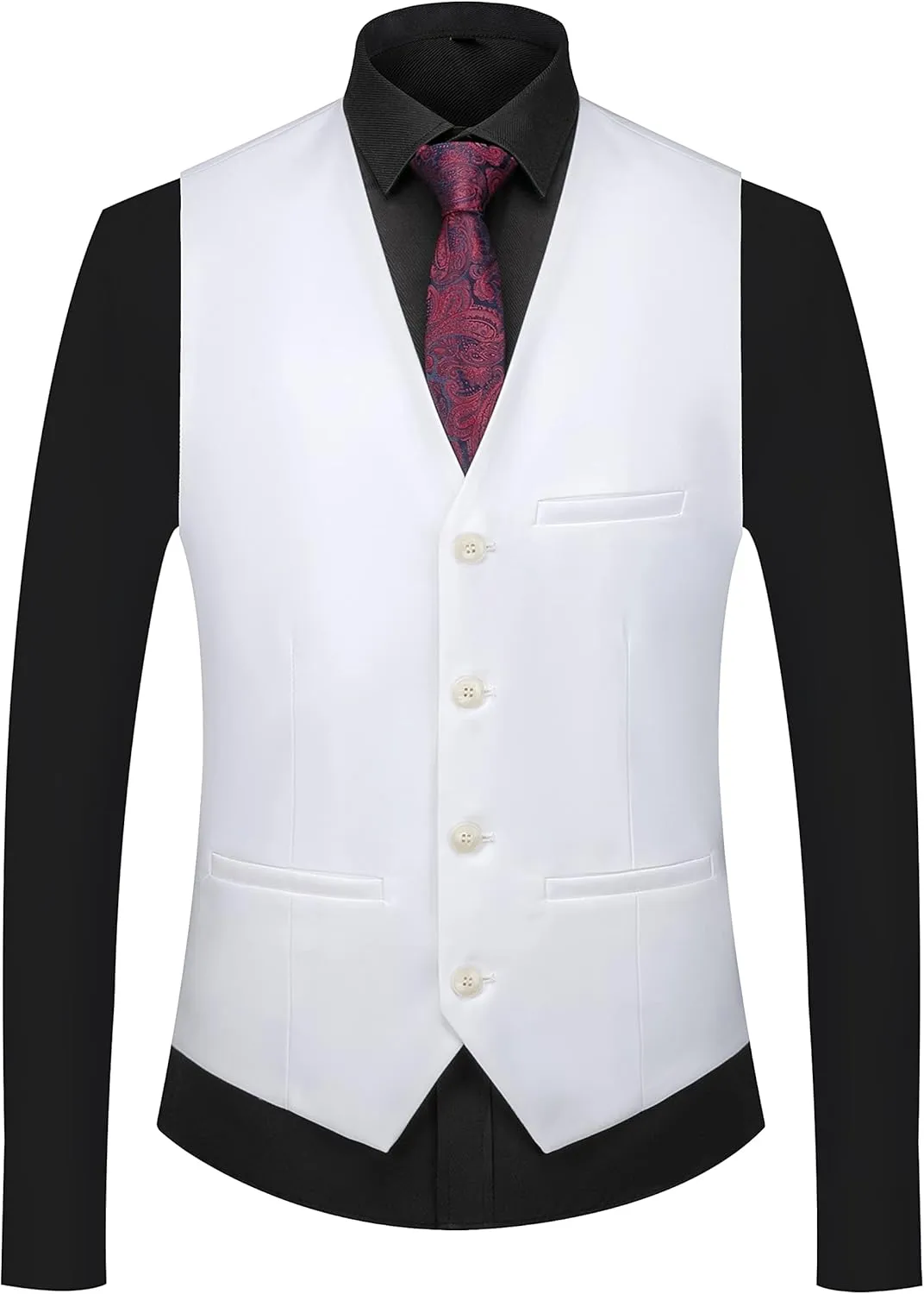 UNINUKOO Mens Suits 3 Piece Classic Fit Wedding Guest Outfit Suit Jacket Pants with Vest