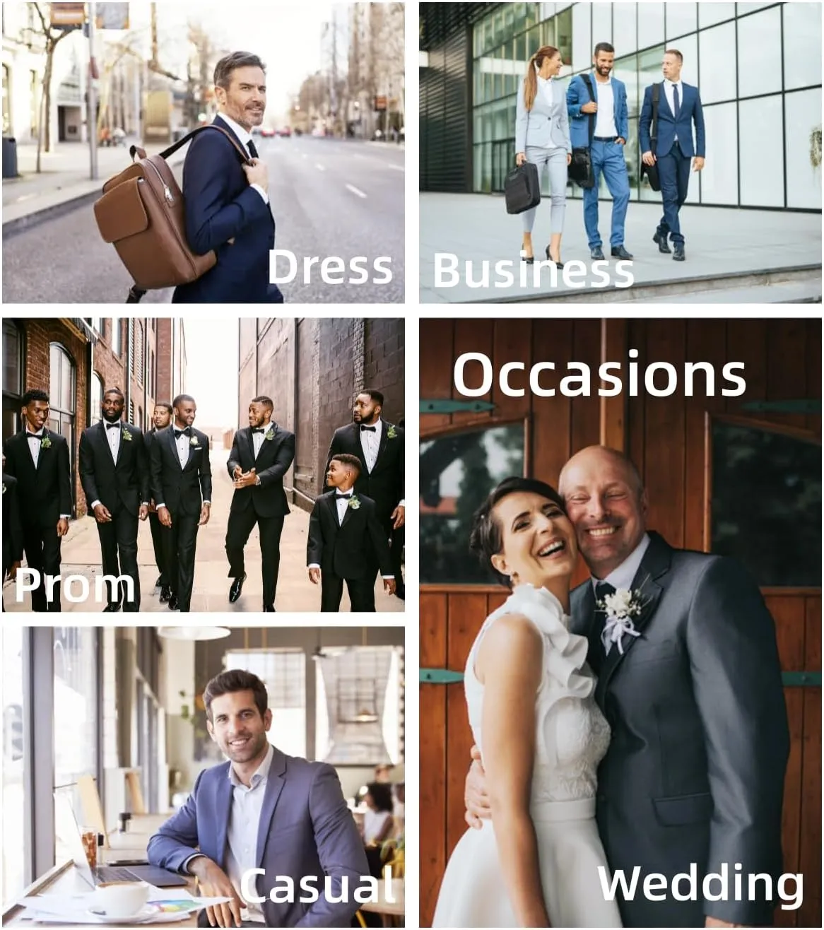 UNINUKOO Mens Suits 3 Piece Classic Fit Wedding Guest Outfit Suit Jacket Pants with Vest