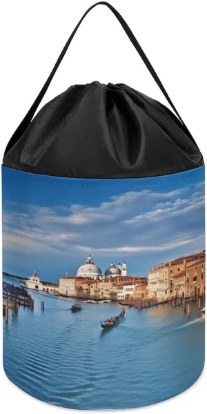 Universal Storage Bag, Beautiful Grand Canal Landscape Printed Storage Bag,drawstring Storage Bag,bedroom Storage Bag