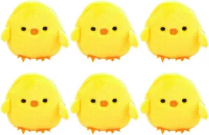 Unomor Zipper Wallet 6Pcs Lovely Small Yellow Chicken Coin Purses Chick Shape Change Purses Wallets