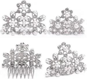 Utopiat Adult Pearl Tiara Hair Piece for Girls | Inspired by Breakfast at Tiffany's