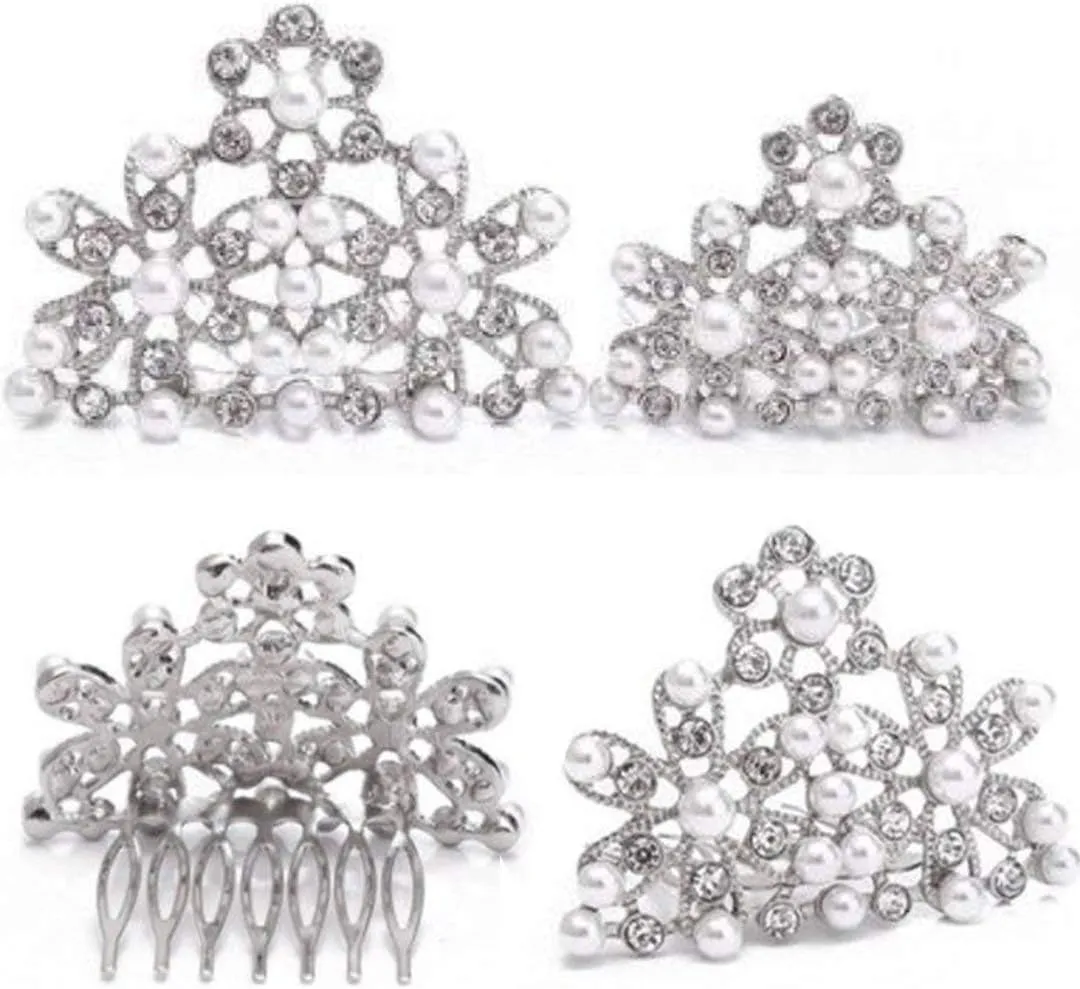 Utopiat Adult Pearl Tiara Hair Piece for Girls | Inspired by Breakfast at Tiffany's