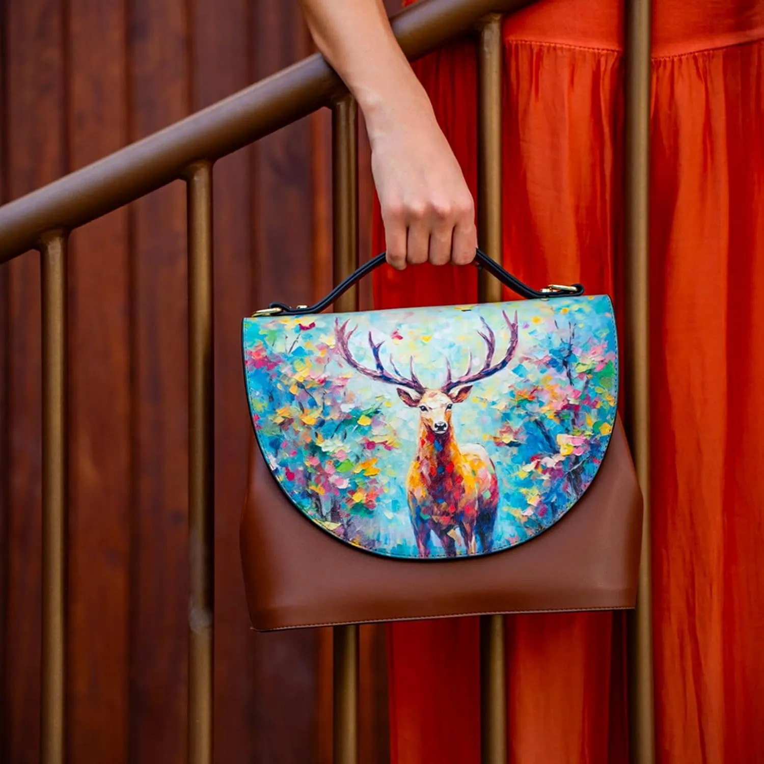 Vegan Leather Handbags for Women - Unique Design and Handmade Top-Handle Handbags