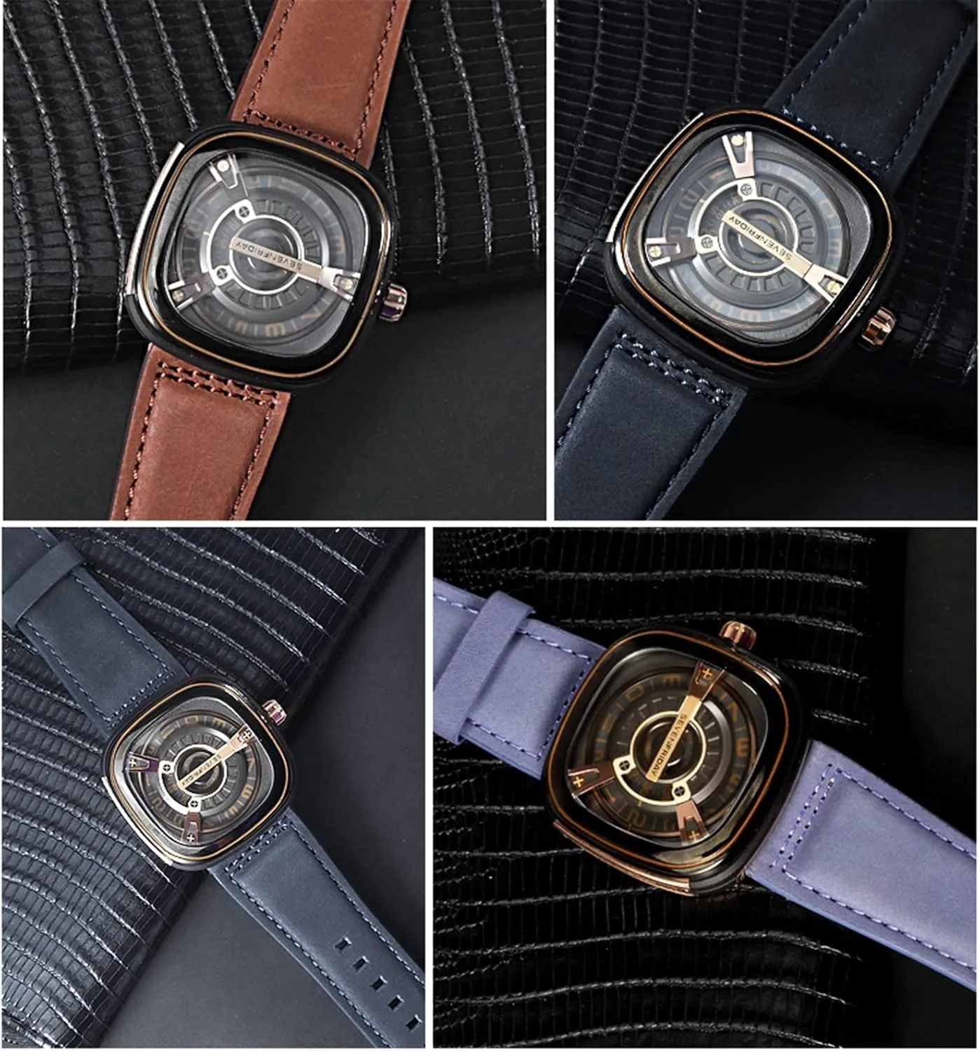 VELORE Genuine Leather strap for sevenfriday Watch Band Q203 M203 P1 P2 S2 M2 Q2 03 01 02 Brown blue 28mm cowhide watch strap