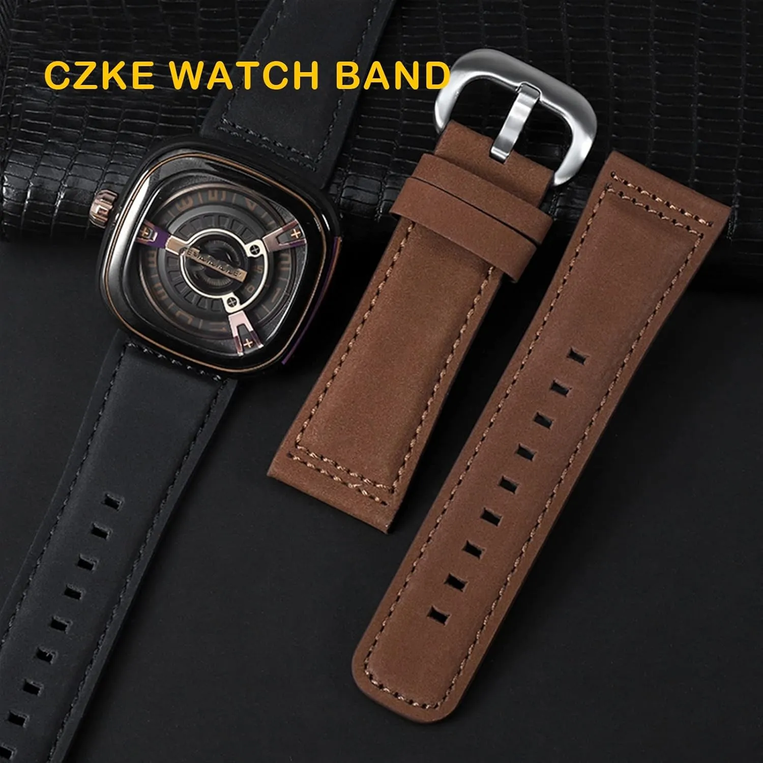 VELORE Genuine Leather strap for sevenfriday Watch Band Q203 M203 P1 P2 S2 M2 Q2 03 01 02 Brown blue 28mm cowhide watch strap