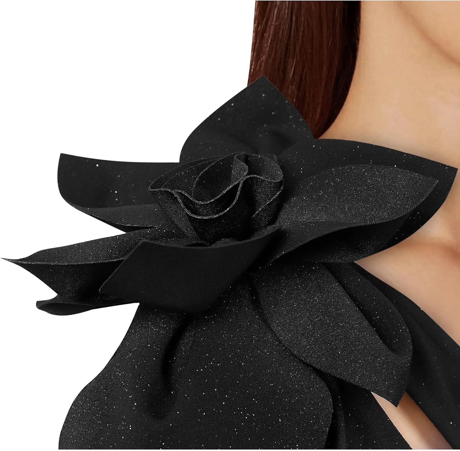 VFSHOW Womens 3D Flower One Shoulder Ruched Prom Formal Wedding Guest Maxi Dress 2023 Sexy Cocktail Split Cutout Evening Gown