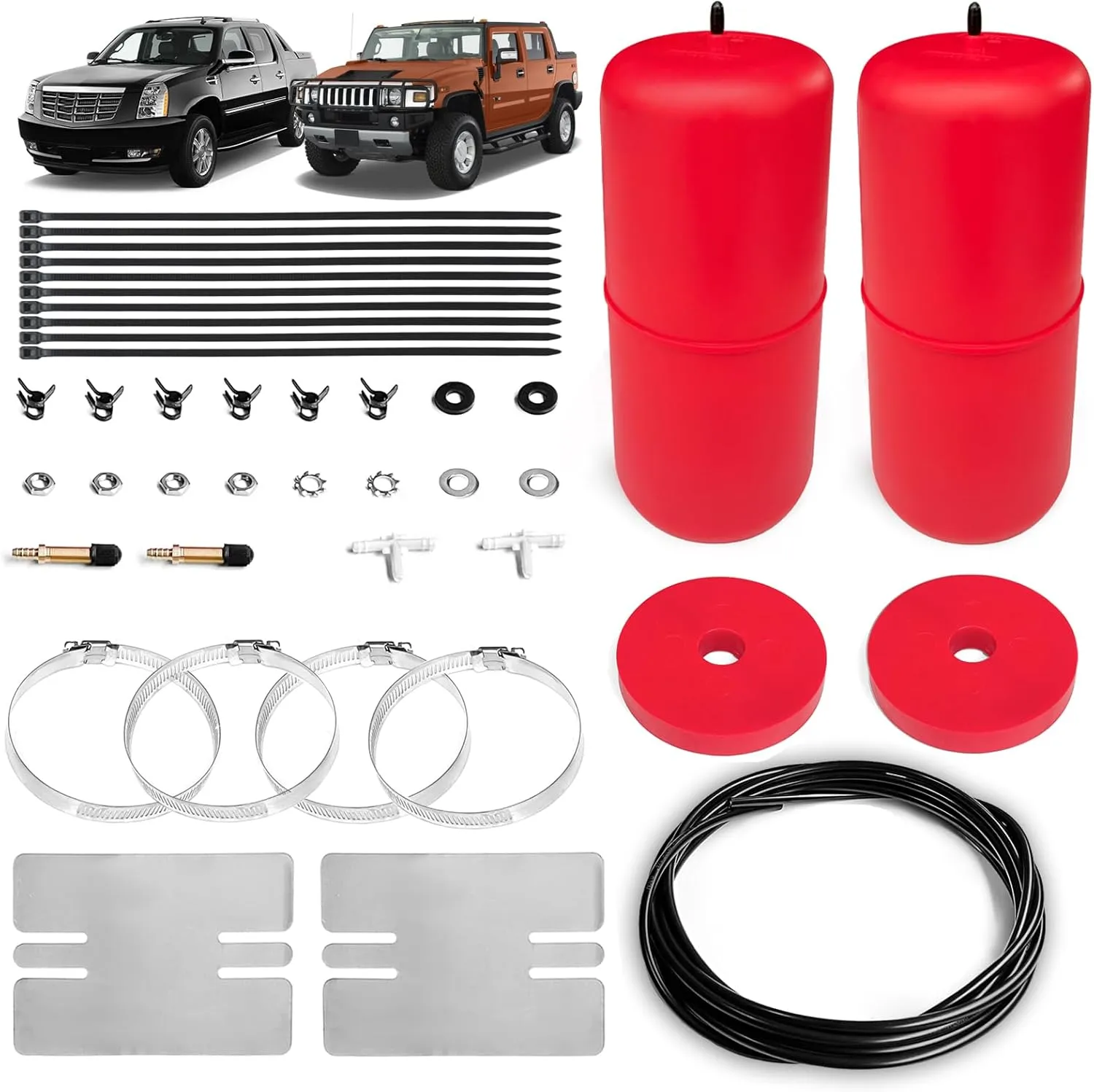 VIGOR 1000 Air Spring Bags Suspension Kit for Cadillac Escalade, Hummer H2, Chevy Avalanche, Suburban, Taho, GMC, Lincoln, Mercury Car, Rear Air Spring Kit OE Replace# 60769
