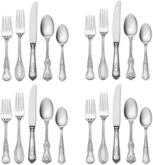 Wallace Hotel 20-Piece 18/10 Stainless Steel Flatware Set, Service for 4