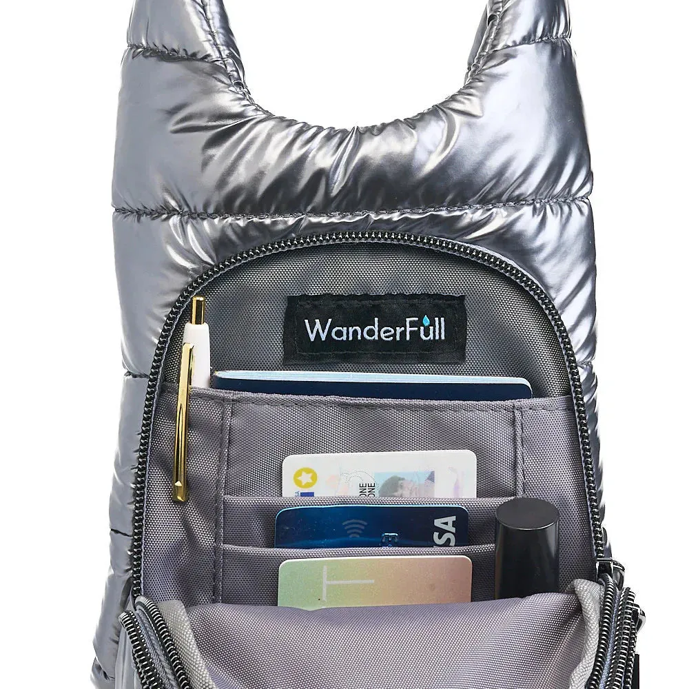 WANDERFULL GLOSSY HYDROBAG | PEWTER WITH CAMO STRAP