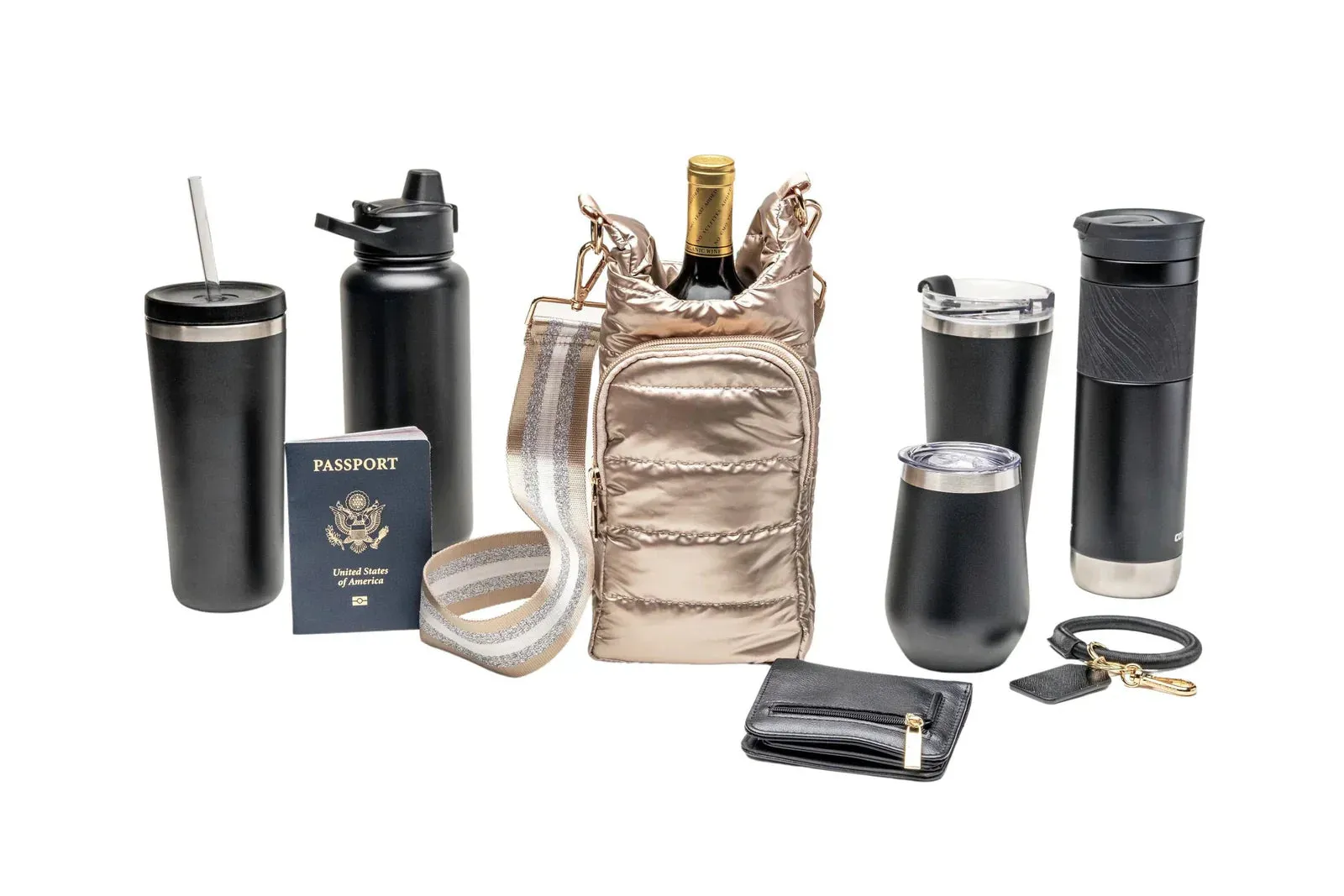 WANDERFULL GLOSSY HYDROBAG | PEWTER WITH CAMO STRAP