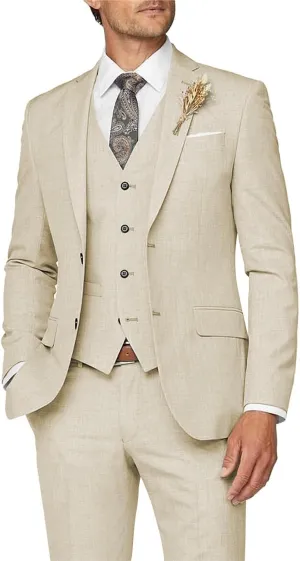 Wangyue Mens Suit 3 Piece Slim Fit Suit for Men Formal Business Suit Wedding Groom Prom Tuxedo Dinner Party