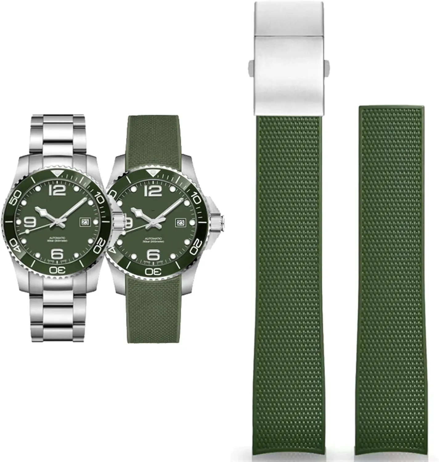 Watch Accessories Band for Comas Diving Series L37814 L3.781 Mechanical Men Rubber Watch Strap 21mm Bracelet
