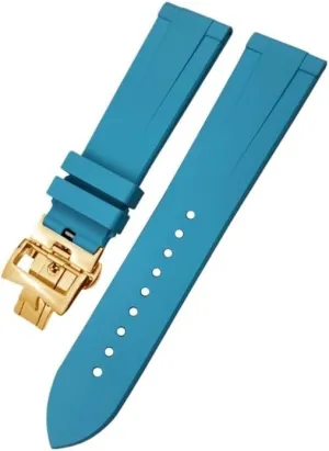 WatchBand 19mm 20mm 21mm 22mm For Vacheron Constantin Colorful Soft Fluorine Rubber Watch Strap Butterfly Clasp