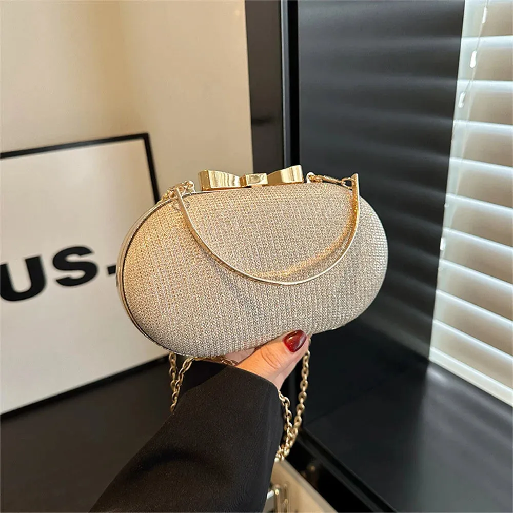 Wedding Bridal Clutch Bag Shiny Handbag Women Evening Party Bag Chain Shoulder Bags Fashion Luxury Rhinestones Banquet Purse