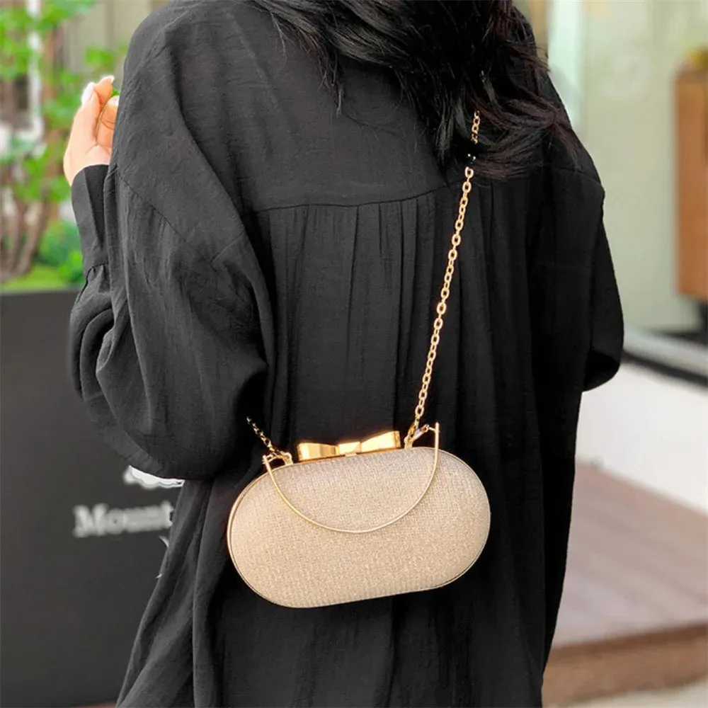Wedding Bridal Clutch Bag Shiny Handbag Women Evening Party Bag Chain Shoulder Bags Fashion Luxury Rhinestones Banquet Purse