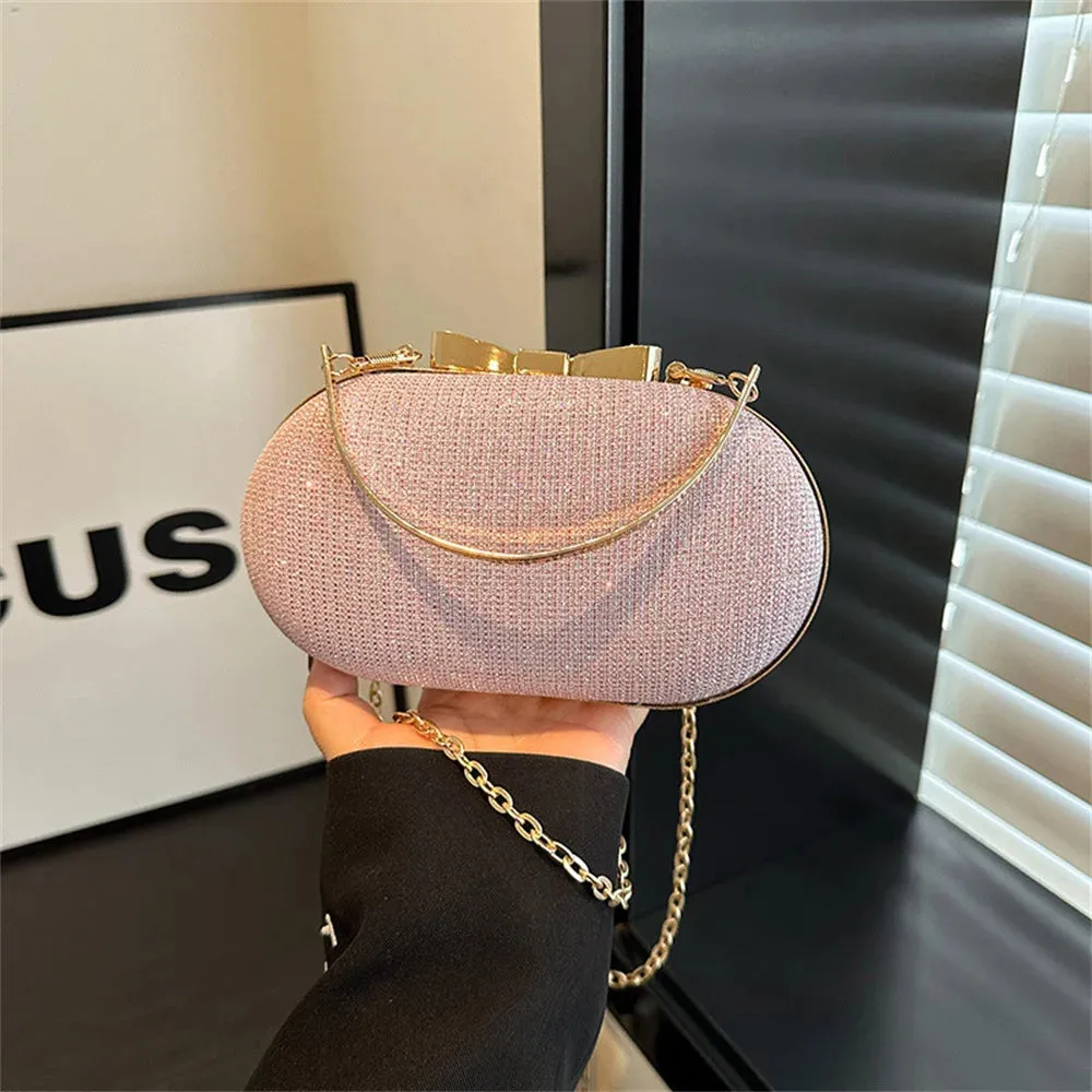 Wedding Bridal Clutch Bag Shiny Handbag Women Evening Party Bag Chain Shoulder Bags Fashion Luxury Rhinestones Banquet Purse
