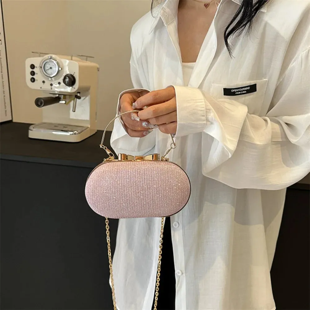 Wedding Bridal Clutch Bag Shiny Handbag Women Evening Party Bag Chain Shoulder Bags Fashion Luxury Rhinestones Banquet Purse